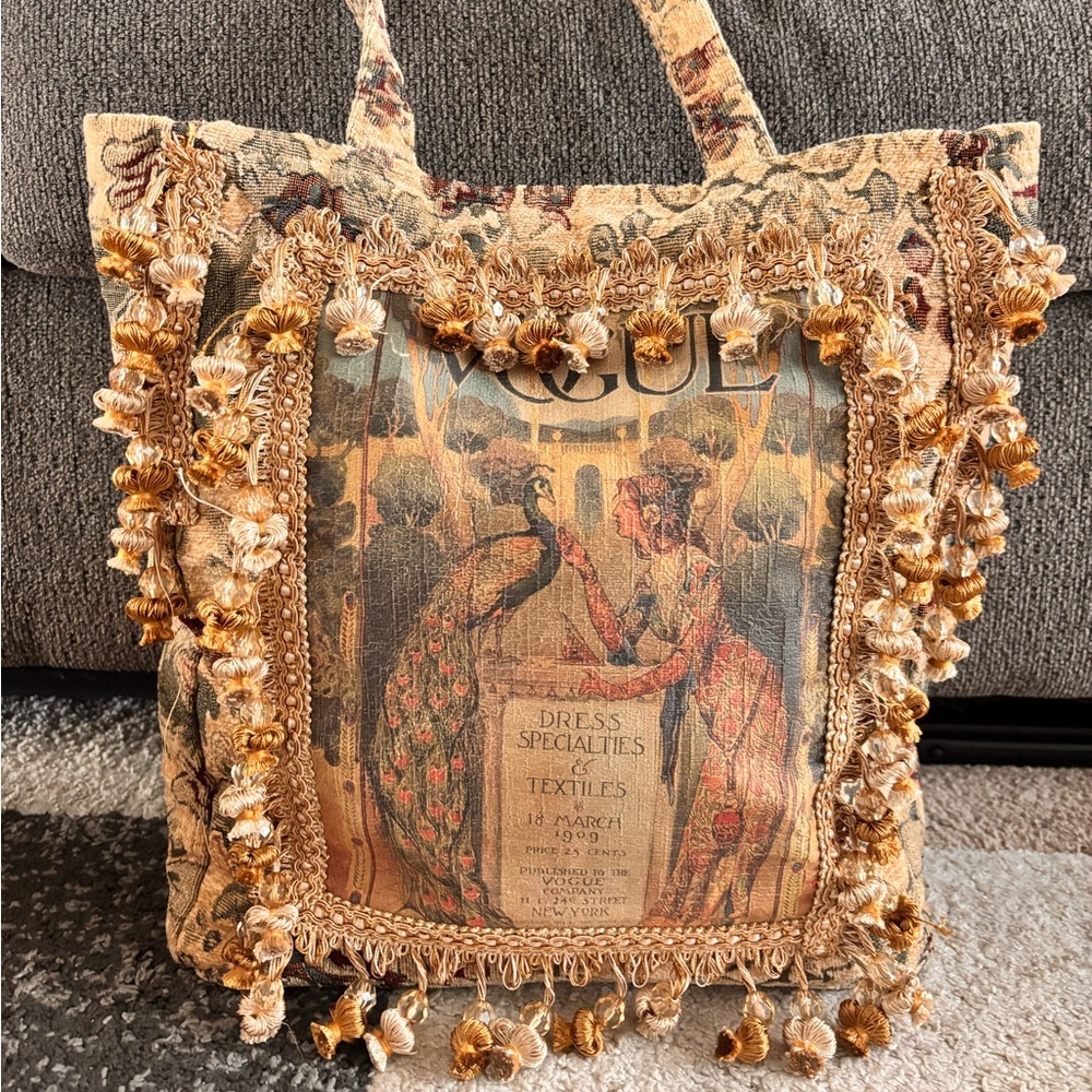 Vintage Pulvermacher Designs New York City Floral Tapestry tote bag